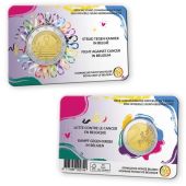 België 2 euromunt 2024 ‘Strijd tegen Kanker in België’ BU in coincard NL